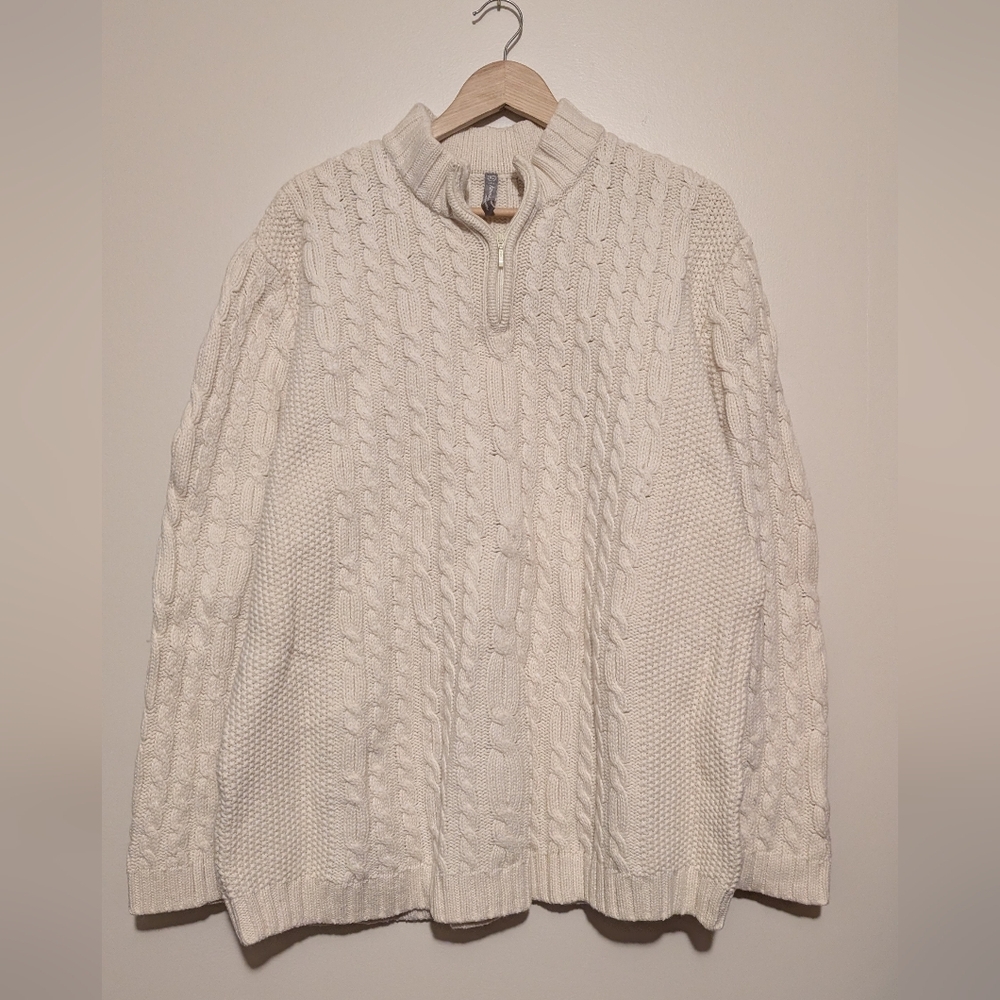 Hanna Andersson Tan Cotton Wool Cable Knit Sweater – Men’s Size M